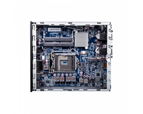 Неттоп DH410 Intel H410 Cometlake-s LGA1200 65WCPU, 2xDDR4 SoDimm 2933 Mhz Max.64G, HDMI, DP, DualGbit LAN/ M.2 x2 2230 E, 2280 M, SATA 6G, 4xUSB 3.2 Gen1, 4xUSB 2.0, 2xCom port, SD Card Reader, no VESA mount, 19V 90W adapter, RTL