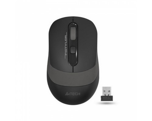 Мышь беспроводная A4Tech Fstyler FG10 , черный/серый , оптическая, 2000dpi , USB, 4 кнопки