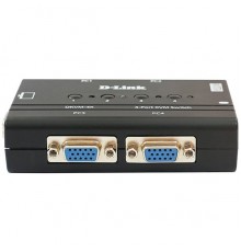 Переключатель консоли 4-port KVM Switch with VGA and PS/2 ports.Control 4 computers from a single keyboard, monitor, mouse, Supports video resolutions up to 2048 x 1536                                                                                  