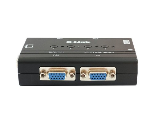 Переключатель консоли 4-port KVM Switch with VGA and PS/2 ports.Control 4 computers from a single keyboard, monitor, mouse, Supports video resolutions up to 2048 x 1536