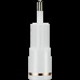 Адаптер питания CANYON H-01 Universal 1xUSB AC charger (in wall) with over-voltage protection, Input 100V-240V, Output 5V-1A, white glossy plastic + rose-gold stripe, 64.5*36.2*18.6mm, 0.023kg