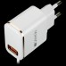 Адаптер питания CANYON H-043 Universal 1xUSB AC charger (in wall) with over-voltage protection, plus lightning USB connector, Input 100V-240V, Output 5V-2.1A, with Smart IC, white(rose-gold electroplated stripe), cable length 1m, 81*47.2*27mm, 0.059k