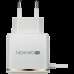 Адаптер питания CANYON H-043 Universal 1xUSB AC charger (in wall) with over-voltage protection, plus lightning USB connector, Input 100V-240V, Output 5V-2.1A, with Smart IC, white(rose-gold electroplated stripe), cable length 1m, 81*47.2*27mm, 0.059k