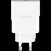 Адаптер питания Canyon, Wall charger with 1*USB, QC3.0 18W, Input: 110V-240V, Output:Output: DC 5V/3A,9V/2A,12V/1.5A, Eu plug, OCP/OVP/OTP/SCP, CE, RoHS ,ERP. Size: 89*46*26.5mm, 52g, White