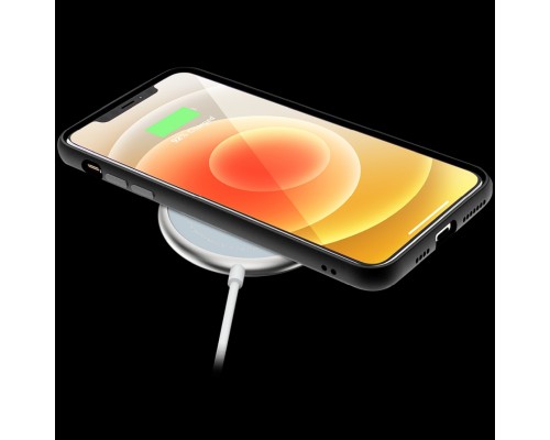 Беспроводное зарядное устройство CANYON WS-100 Wireless charger, Input 9V/2A, 9V/2.7A, 12V/2A, Output 15W/10W/7.5W/5W, Type c cable length 1.5m, Acrylic surface+Aluminium alloy edge, 59*59*7mm, 0.06Kg, Silver