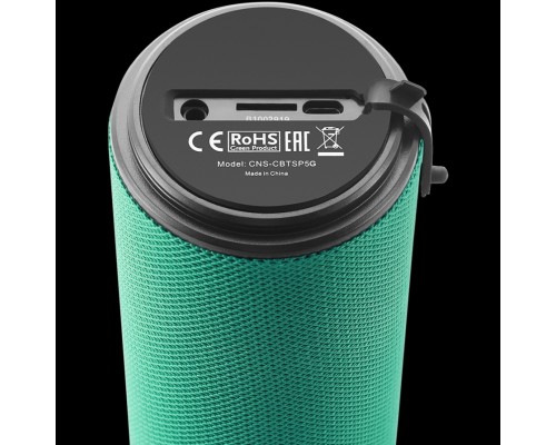 Портативная аудиосистема CANYON BSP-51 Bluetooth Speaker, BT V5.0, Jieli AC6925B, Built in microphone, TF card support, 3.5mm AUX, micro-USB port, 1200mAh polymer battery, Green, cable length 0.5m, 65*65*165mm, 0.326kg