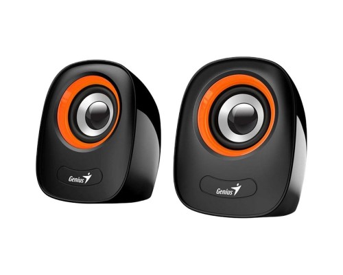 Динамики PC speakers Genius SP-Q160,ORANGE,USB, 2.0, Power Output 6W, Connection Type: USB, Frequency Response: 150-20000Gz, Impedance: 4 Оm, Sensitivity: 80 Db, 3.5 mm jack