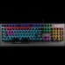 Клавиатура CANYON Wired multimedia gaming keyboard with lighting effect, 20pcs rainbow LED & 19pcs RGB light, Numbers 104keys, RU+EN double injection layout, cable length 1.8M, 446*160*40mm, 0.98kg, color Dark grey