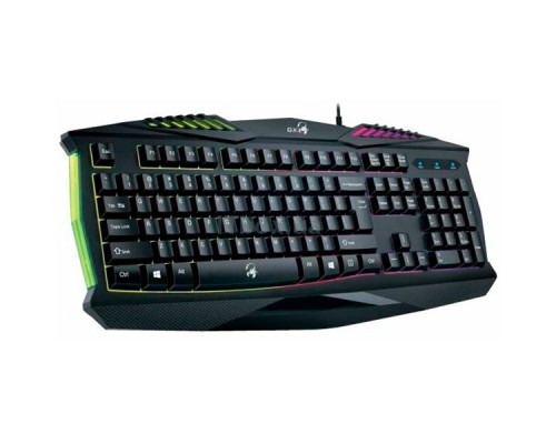 Клавиатура игровая проводная Scorpion K220, USB, 7 цветов подсветки, 12 функциональных клавиш, до 2 млн. нажатий, защита от брызг. Кабель 1.5 м. Цвет