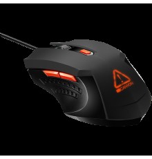 Мышь CANYON Star Raider GM-1 Optical Gaming Mouse with 6 programmable buttons, Pixart optical sensor, 4 levels of DPI and up to 3200, 3 million times key life, 1.65m PVC USB cable,rubber coating surface and colorful RGB lights, size:125*75*38mm, 115g