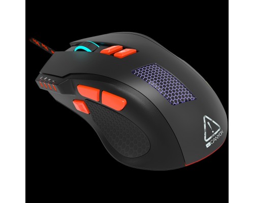 Мышь Wired Gaming Mouse with 8 programmable buttons, sunplus optical 6651 sensor, 4 levels of DPI default and can be up to 6400, 10 million times key life, 1.65m Braided USB cable