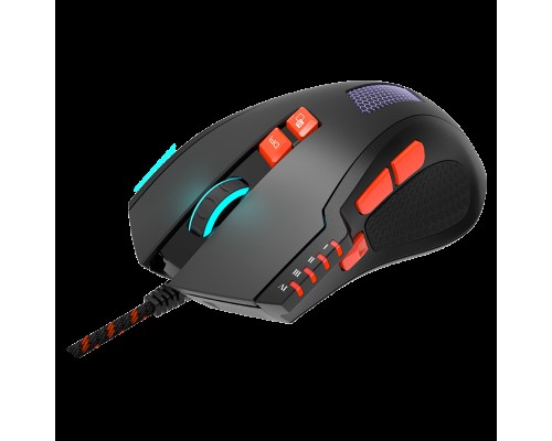 Мышь Wired Gaming Mouse with 8 programmable buttons, sunplus optical 6651 sensor, 4 levels of DPI default and can be up to 6400, 10 million times key life, 1.65m Braided USB cable