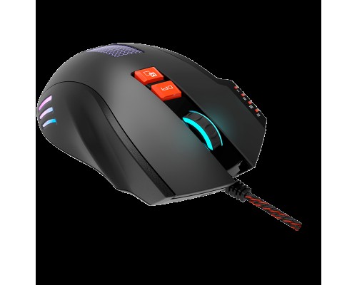 Мышь Wired Gaming Mouse with 8 programmable buttons, sunplus optical 6651 sensor, 4 levels of DPI default and can be up to 6400, 10 million times key life, 1.65m Braided USB cable