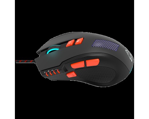 Мышь Wired Gaming Mouse with 8 programmable buttons, sunplus optical 6651 sensor, 4 levels of DPI default and can be up to 6400, 10 million times key life, 1.65m Braided USB cable