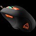 Мышь CANYON Eclector GM-3 Wired Gaming Mouse with 6 programmable buttons, Pixart optical sensor, 4 levels of DPI and up to 3200, 5 million times key life, 1.65m Braided USB cable,rubber coating surface and colorful RGB lights, size:130*75*40mm, 140g