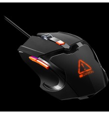 Мышь CANYON Vigil GM-2 Optical Gaming Mouse with 6 programmable buttons, Pixart optical sensor, 4 levels of DPI and up to 3200, 3 million times key life, 1.65m PVC USB cable,rubber coating surface and colorful RGB lights, size:125*75*38mm, 140g      