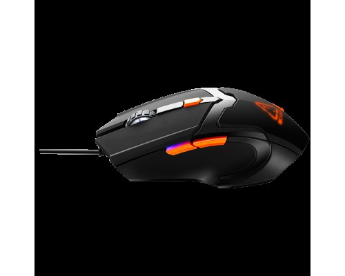 Мышь CANYON Vigil GM-2 Optical Gaming Mouse with 6 programmable buttons, Pixart optical sensor, 4 levels of DPI and up to 3200, 3 million times key life, 1.65m PVC USB cable,rubber coating surface and colorful RGB lights, size:125*75*38mm, 140g