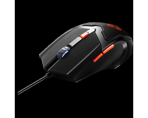 Мышь CANYON Vigil GM-2 Optical Gaming Mouse with 6 programmable buttons, Pixart optical sensor, 4 levels of DPI and up to 3200, 3 million times key life, 1.65m PVC USB cable,rubber coating surface and colorful RGB lights, size:125*75*38mm, 140g