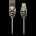 Кабель CANYON UC-5 Type C USB 2.0 standard cable, Power & Data output, 5V 2A, OD 3.5mm, metallic Jacket, 1m, gun color, 0.04kg