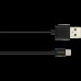 Кабель CANYON кабель, цвет - черный, разъем USB-Lightning, сертификат MFI/Apple, длина 1 м.