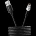 Кабель CANYON CFI-8 Rotating magnetic lightning charging cable (no data transfer), USB2.0, Power output 5V/2A, OD 3.2mm, with Short-circuit protection, cable length 1m, Black, 16*6*1000mm, 0.024kg