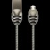 Кабель CANYON UM-5 Micro USB 2.0 standard cable, Power & Data output, 5V 2A, OD 3.5mm, metallic Jacket, 1m, gun color, 0.04kg