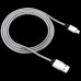 Кабель CANYON MFI-3 Charge & Sync MFI braided cable with metalic shell, USB to lightning, certified by Apple, 1m, 0.28mm, Dark gray