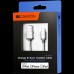 Кабель CANYON MFI-3 Charge & Sync MFI braided cable with metalic shell, USB to lightning, certified by Apple, 1m, 0.28mm, Dark gray