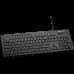 Клавиатура CANYON Multimedia wired keyboard, 104 keys, slim and brushed finish design, white backlight, chocolate key caps, RU layout (black), cable length 1.5m, 450*154*22.3mm, 0.53kg