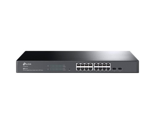 Коммутатор TP-Link TL-SG2218 JetStream 16-Port Gigabit Smart Switch with 2 Gigabit SFP Slots, 16 Gigabit RJ45 Ports, 2 Gigabit SFP Slots, 1U 19-inch Rack-mountable, Integration with Omada SDN Controller, Static Routing, 802.1Q VLAN, STP/RSTP/MSTP,8