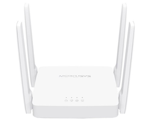 Беспроводной маршрутизатор MERCUSYS AC1200 dual band wireless router, 300Mbpst at 2.4G and 867Mbps at 5G, 1 10/100Mbps WAN port + 2 10/100Mbps LAN ports, 4 external 5dBi antennas, support IPTV, IPv6,Parent Control, Russian configuration interface