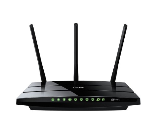 Беспроводной маршрутизатор Archer C7  AC1750 Dual Band Wireless Gigabit Router, QCA (Atheros), 3T3R, 1300Mbps at 5Ghz + 450Mbps at 2.4Ghz, 802.11ac/a/b/g/n, 1 10/100/1000Mbps WAN + 4 10/100/1000Mbps LAN ports, Wireless On/Off and WPS button, 1 USB 2.