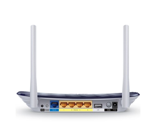 Беспроводной маршрутизатор Archer C20(RU)  AC750 Wireless Dual Band Router, Mediatek, 433 at 5 GHz +300 Mbps at 2.4 GHz, 802.11ac/a/b/g/n, 1 port WAN 10/100 Mbps + 4 ports LAN 10/100 Mbps, 3 fixed antennas, L2TP Russia/PPTP Russia/PPPoE Russia suppor