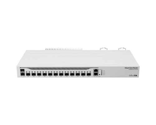 Маршрутизатор Cloud Core Router 2004-1G-12S+2XS with Annapurna Alpine AL32400 Cortex A57 CPU (4-cores, 1.7GHz per core), 4GB RAM, 1x Gigabit RJ45 port, 12x 10G SFP+ cages, 2 x 25G SFP28 cages, RouterOS L6, 1U rackmount case, Dual PSU