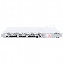Маршрутизатор Cloud Core Router 1016-12S-1S+ with Tilera Tile-Gx16 CPU (16-cores, 1.2Ghz per core), 2GB RAM, 12xSFP cages, 1xSFP+ cage, RouterOS L6, 1U rackmount case, Dual PSU, LCD panel , r2 version                                                  