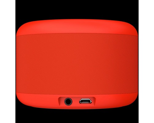 Умная колонка Prestigio Smartvoice, smart speaker with Marusia voice assistant, 1x3W sound power, 4 sensitive microphones, Wi-Fi/Bluetooth modes, AUX port, 3 month of VK Combo included, compact design, red color.