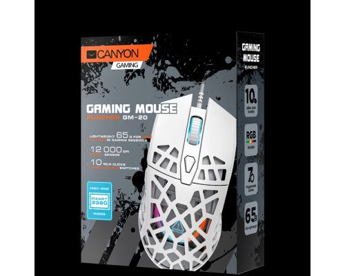 Игровая мышь Canyon Puncher GM-20 White (CND-SGM20W)