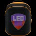 Рюкзак Prestigio LEDme MAX backpack, animated backpack with LED display, Nylon+TPU material, connection via bluetooth, Dimensions 42*31.5*20cm, LED display 64*64 pixels, orange color.