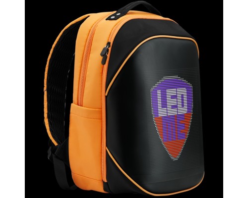 Рюкзак Prestigio LEDme MAX backpack, animated backpack with LED display, Nylon+TPU material, connection via bluetooth, Dimensions 42*31.5*20cm, LED display 64*64 pixels, orange color.