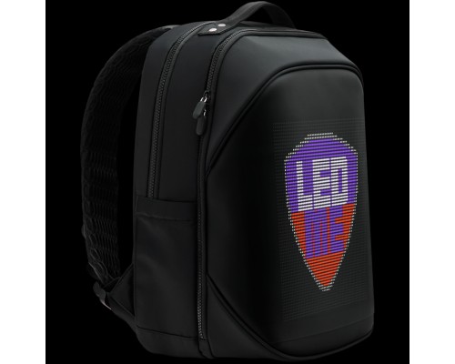 Рюкзак Prestigio LEDme MAX backpack, animated backpack with LED display, Nylon+TPU material, connection via bluetooth, dimensions 42*31.5*20cm, LED display 64*64 pixels, black color.