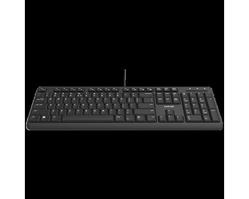 Клавиатура wired keyboard with Silent switches ,105 keys,black, 1.5 Meters cable length,Size 442*142*17.5mm,460g,RU layout