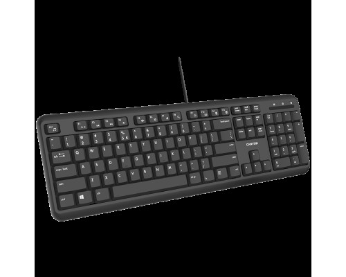 Клавиатура wired keyboard with Silent switches ,105 keys,black, 1.5 Meters cable length,Size 442*142*17.5mm,460g,RU layout