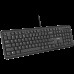 Клавиатура wired keyboard with Silent switches ,105 keys,black, 1.5 Meters cable length,Size 442*142*17.5mm,460g,RU layout