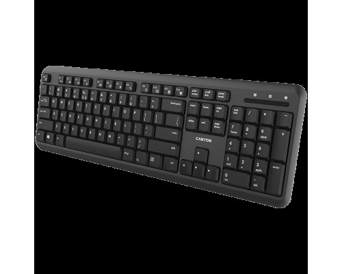 Клавиатура Wireless keyboard with Silent switches ,105 keys,black,Size 442*142*17.5mm,460g,RU layout