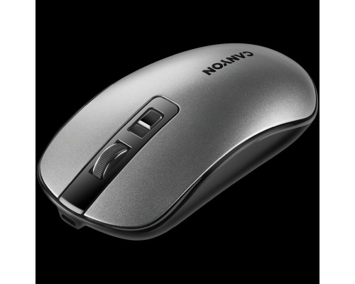 Мышь 2.4GHz Wireless Rechargeable Mouse with Pixart sensor, 4keys, Silent switch for right/left keys,DPI: 800/1200/1600, Max. usage 50 hours for one time full charged, 300mAh Li-poly battery, Dark grey, cable length 0.6m, 116.4*63.3*32.3mm, 0.075kg