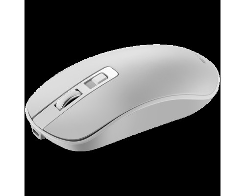 Мышь CANYON MW-18 2.4GHz Wireless Rechargeable Mouse with Pixart sensor, 4keys, Silent switch for right/left keys,DPI: 800/1200/1600, Max. usage 50 hours for one time full charged, 300mAh Li-poly battery, Pearl-White, cable length 0.6m, 116.4*63.3*32