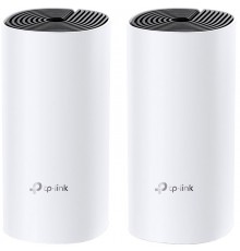 Меш-система Deco M4(2-pack)  AC1200 Whole-Home Mesh Wi-Fi System, Qualcomm CPU, 867Mbps at 5GHz+300Mbps at 2.4GHz, 2 Gigabit Ports, 2 internal antennas, MU-MIMO, Beamforming, Parental Controls, Quality of Service, Reporting, Access Point Mode, IPv6 R