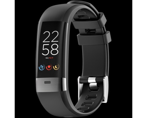 Смарт-часы Smart Band, colorful 0.96inch TFT, ECG+PPG function,  IP67 waterproof, multi-sport mode, compatibility with iOS and android, battery 105mAh, Black, host: 55*19.5*12mm, strap: 18wide*240mm, 24g