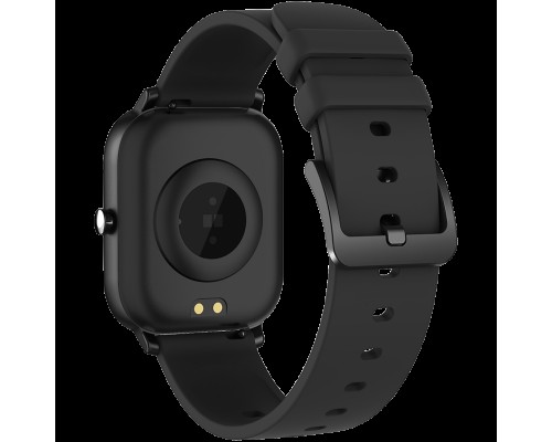 Смарт-часы Smart watch, 1.3inches TFT full touch screen, Zinic+plastic body, IP67 waterproof, multi-sport mode, compatibility with iOS and android, black body with black silicon belt, Host: 43*37*9mm, Strap: 230x20mm, 45g