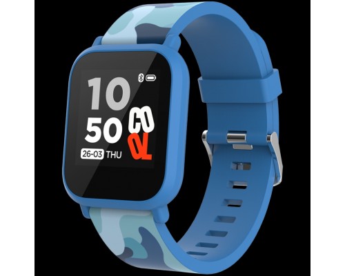 Смарт-часы Teenager smart watch, 1.3 inches IPS full touch screen, blue plastic body, IP68 waterproof, BT5.0, multi-sport mode, built-in kids game, compatibility with iOS and android, 155mAh battery, Host: D42x W36x T9.9mm, Strap: 240x22mm, 33g